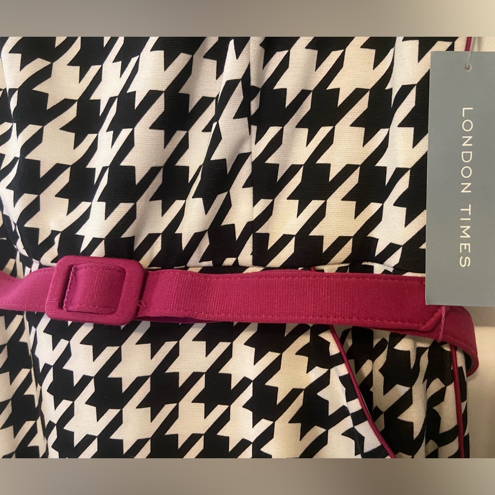 London Times B&W Sheath Sz 14 - Picture 2 of 4